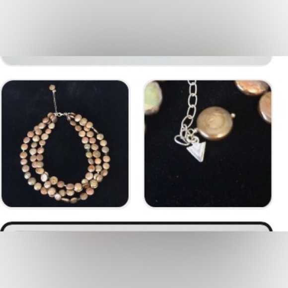 Vintage Silpada Sterling Silver Bronze Coin Pearl Necklace N1717 - Picture 3 of 3